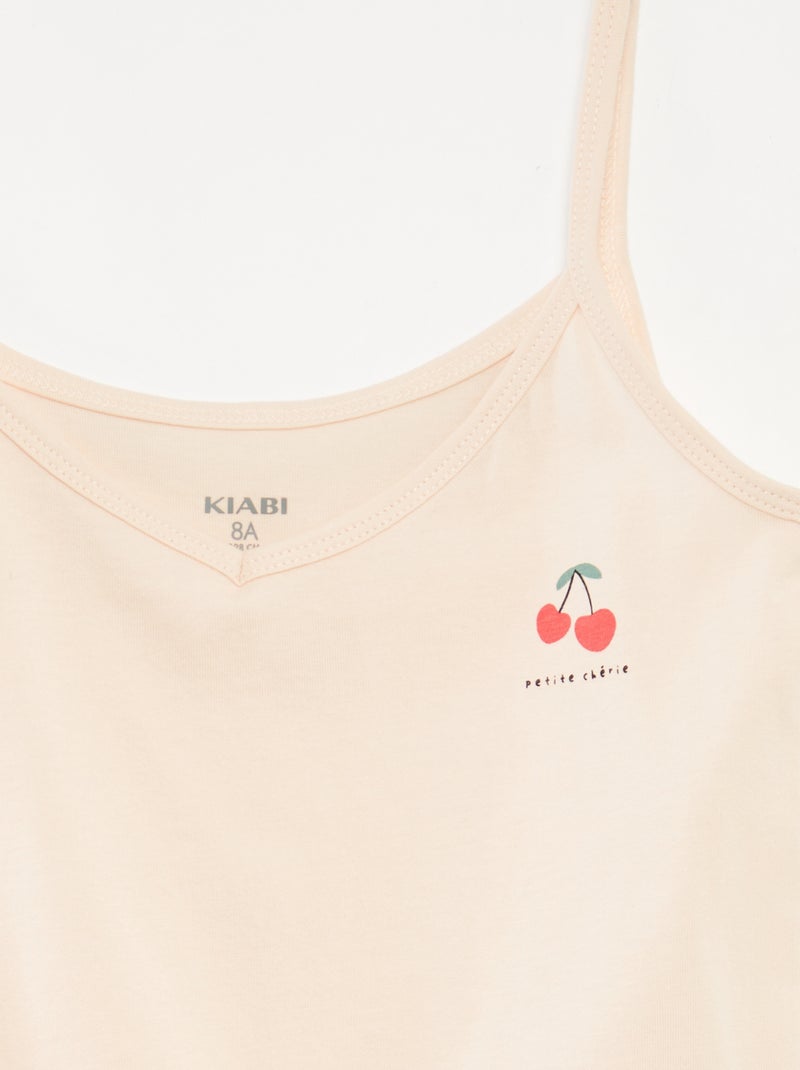 Completo pigiama canotta + shorts in stampato - 2 pezzi ROSA - Kiabi