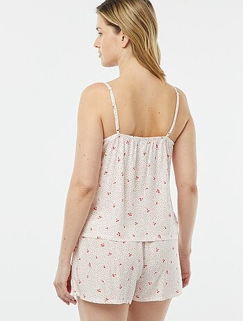 Completo pigiama canotta + shorts stampati