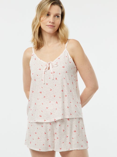 Completo pigiama canotta + shorts stampati - Kiabi
