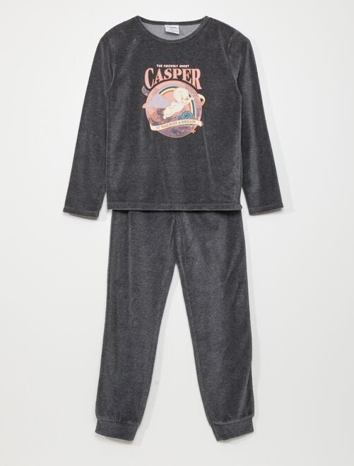 Completo pigiama 'Casper' in velluto - 2 pezzi - Halloween - Kiabi