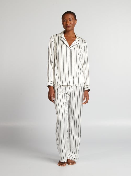 Completo pigiama chemisier + pantaloni - 2 pezzi - Kiabi