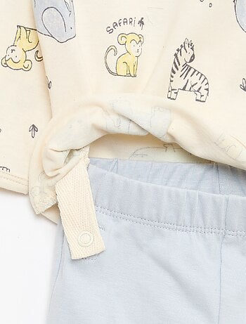 Completo pigiama chill in jersey di cotone