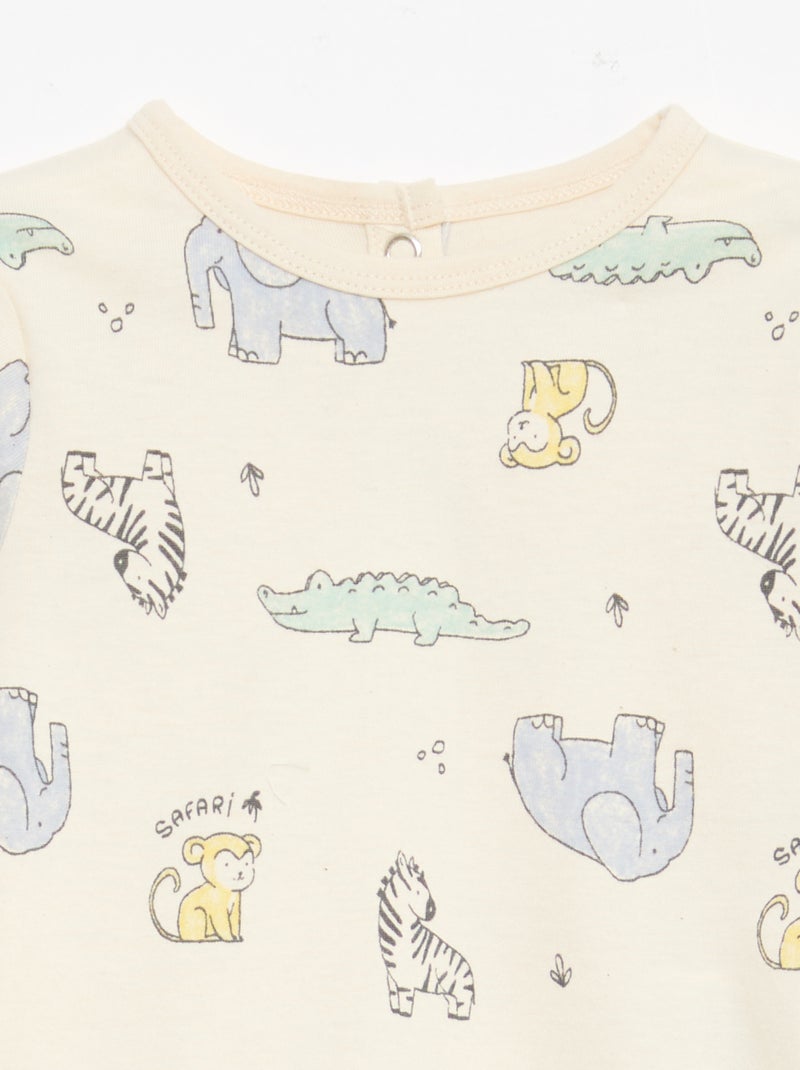 Completo pigiama chill in jersey di cotone Bianco - Kiabi