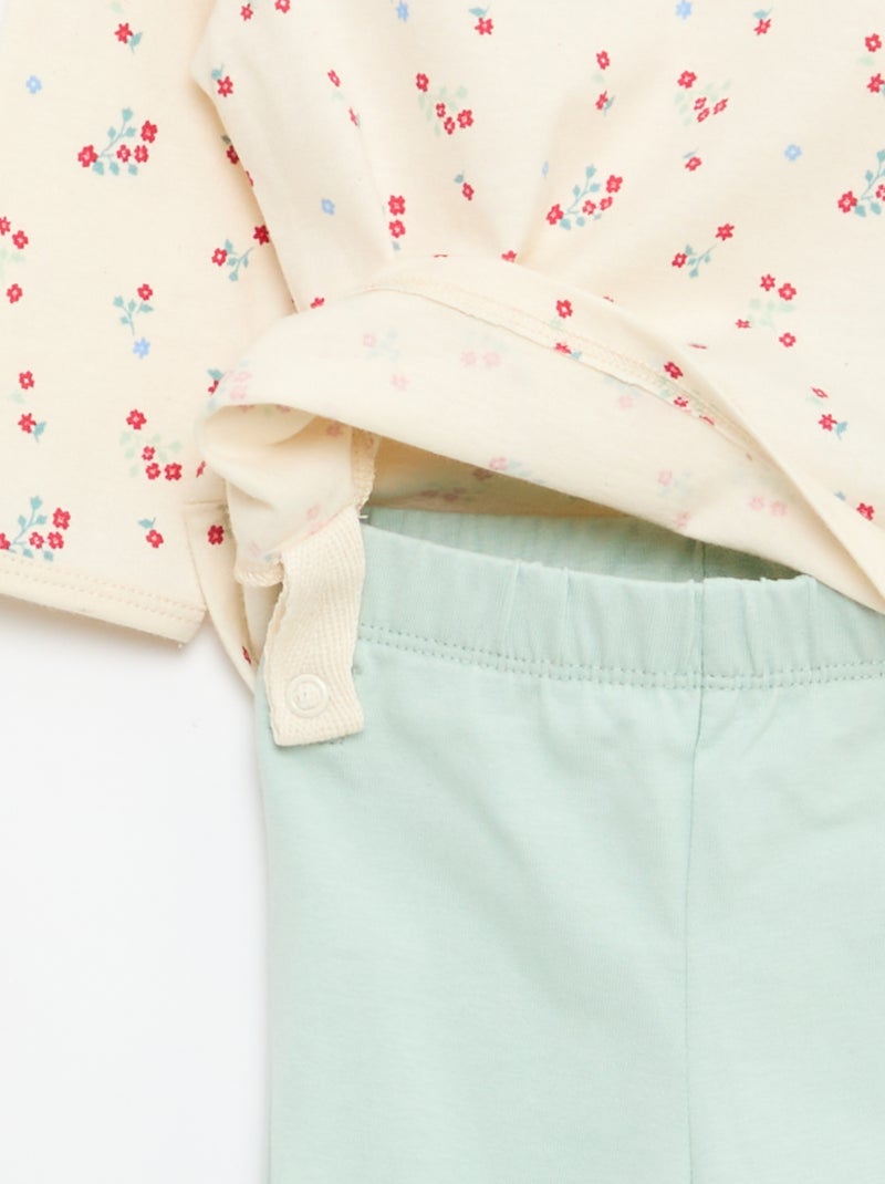 Completo pigiama chill in jersey di cotone Bianco - Kiabi