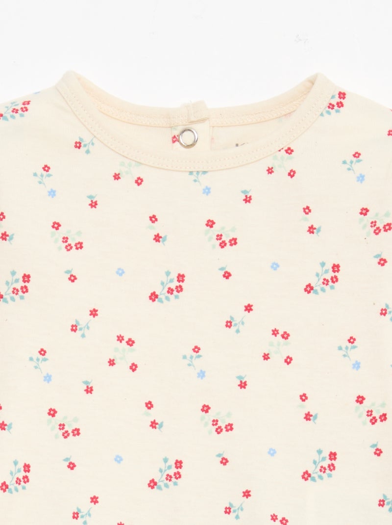 Completo pigiama chill in jersey di cotone Bianco - Kiabi