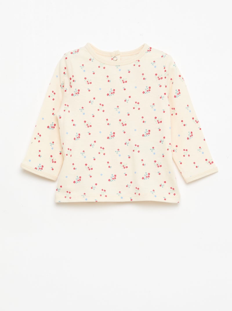 Completo pigiama chill in jersey di cotone Bianco - Kiabi