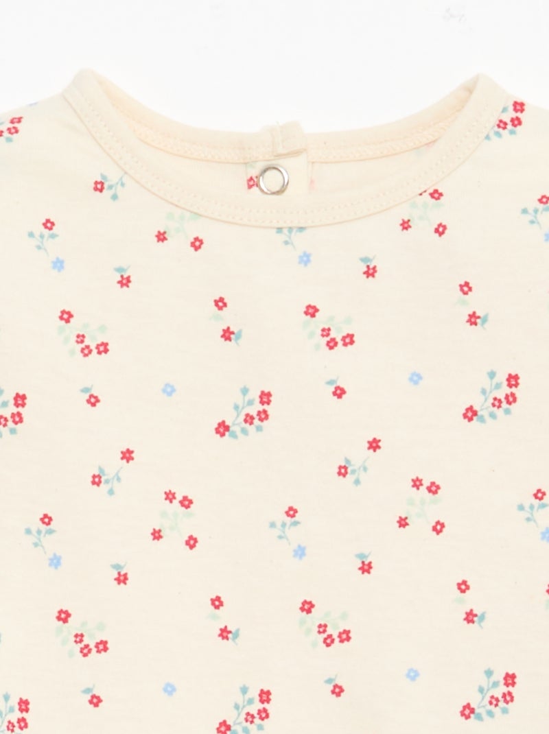 Completo pigiama chill in jersey di cotone Bianco - Kiabi