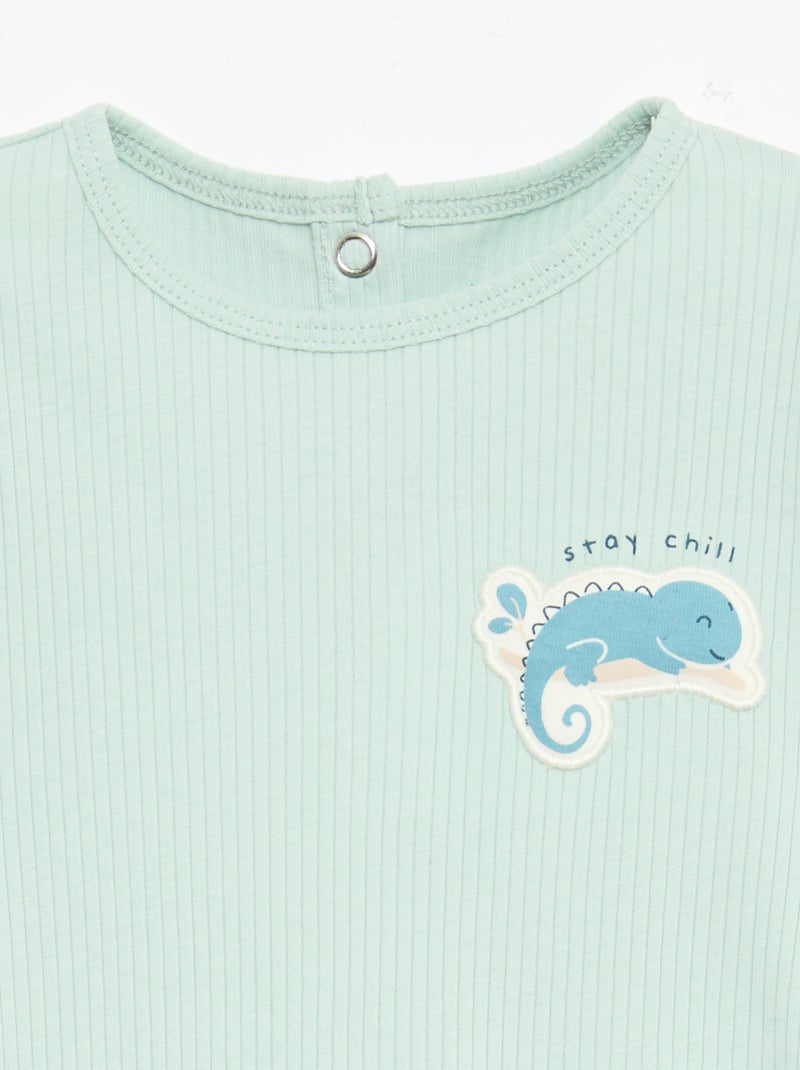 Completo pigiama chill in jersey di cotone Blu - Kiabi