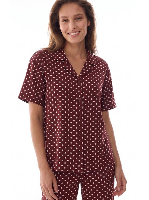 Completo pigiama con camicia e pantaloni a pois penti - Kiabi Completo pigiama con camicia e pantaloni a pois penti - Kiabi