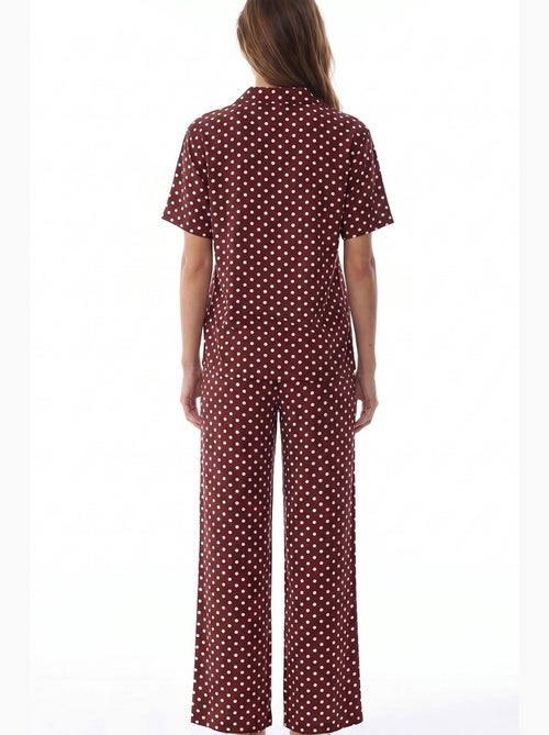 Completo pigiama con camicia e pantaloni a pois penti - Kiabi Completo pigiama con camicia e pantaloni a pois penti - Kiabi