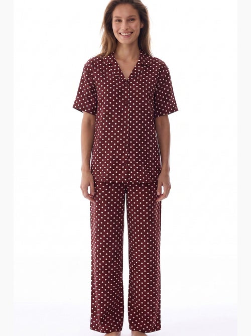 Completo pigiama con camicia e pantaloni a pois penti - Kiabi Completo pigiama con camicia e pantaloni a pois penti - Kiabi