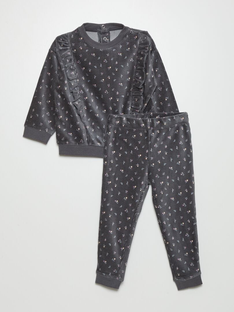 Completo pigiama con motivo - 2 pezzi NERO - Kiabi