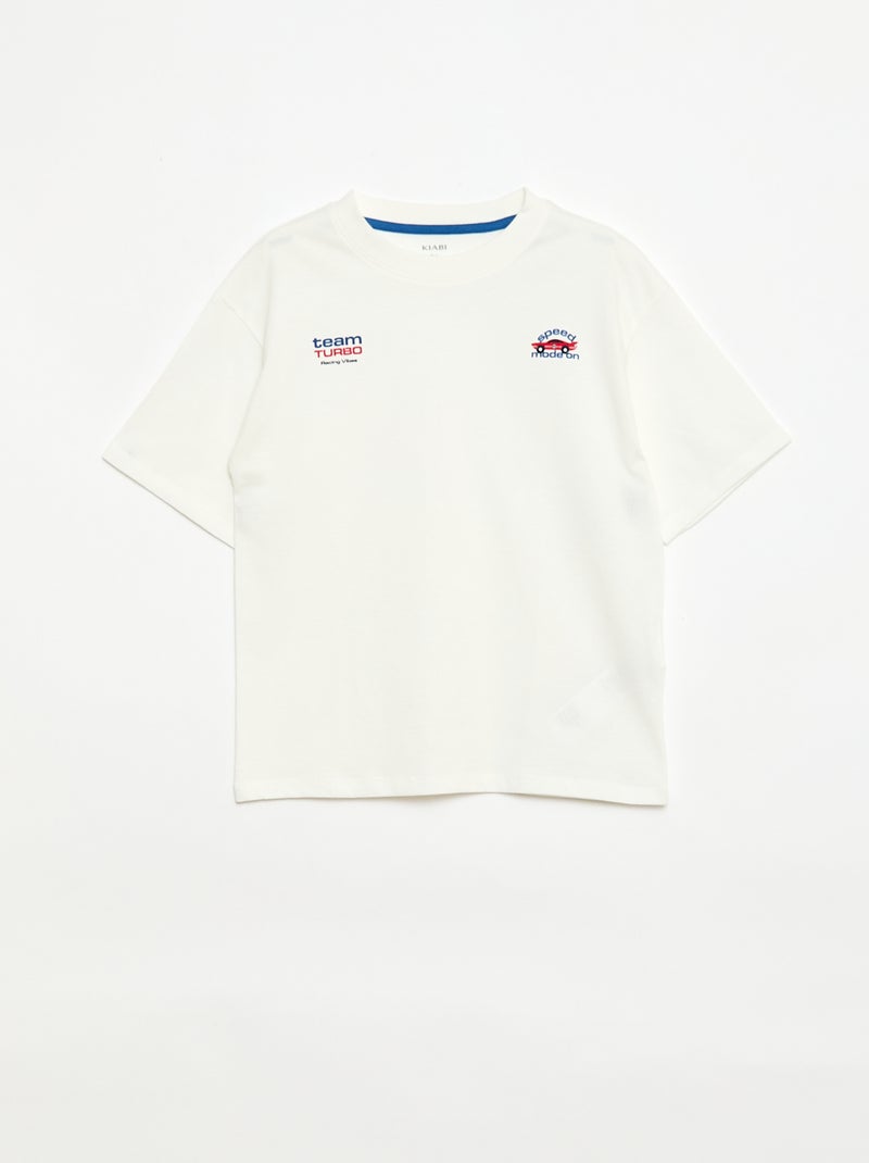 Completo pigiama corto 2 pezzi: T-shirt + pantaloncini Bianco - Kiabi
