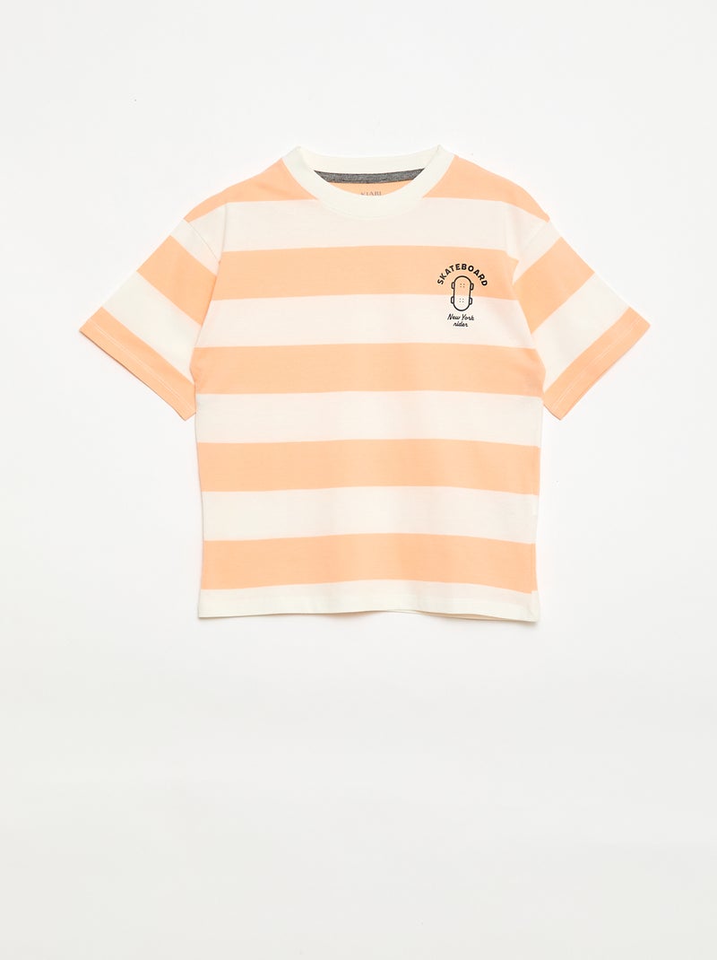 Completo pigiama corto 2 pezzi T-shirt + pantaloncino Arancione - Kiabi