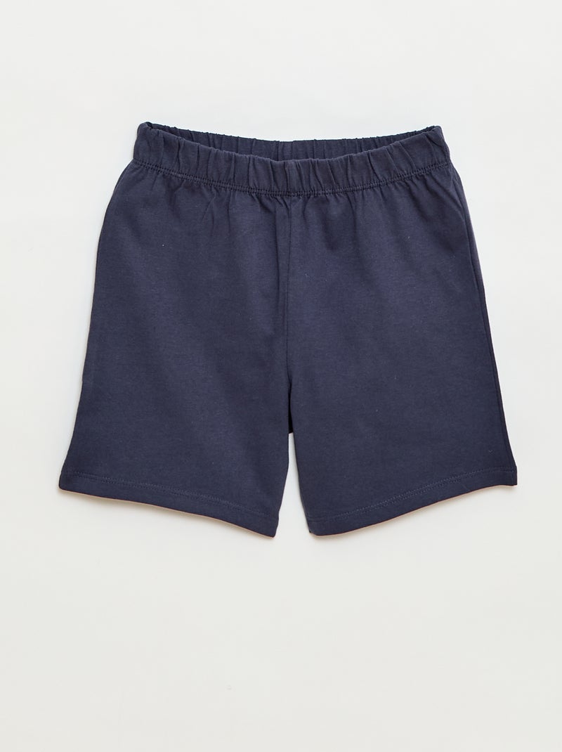 Completo pigiama corto 2 pezzi T-shirt + pantaloncino Blu - Kiabi