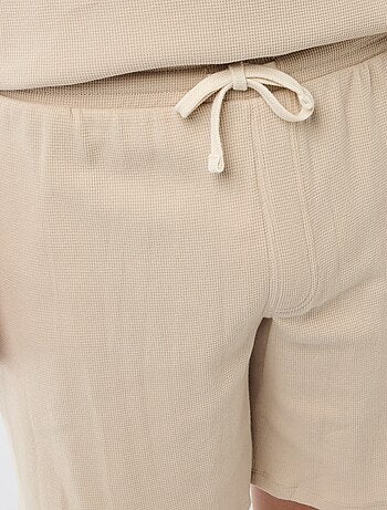 Completo pigiama corto a nido d'ape - 2 pezzi