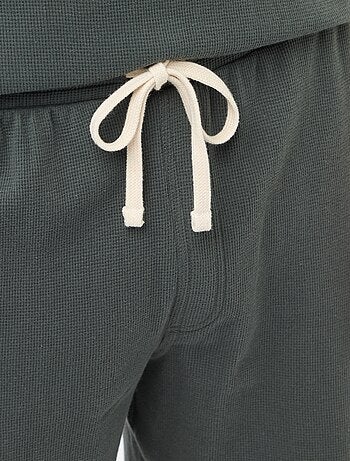 Completo pigiama corto a nido d'ape - 2 pezzi