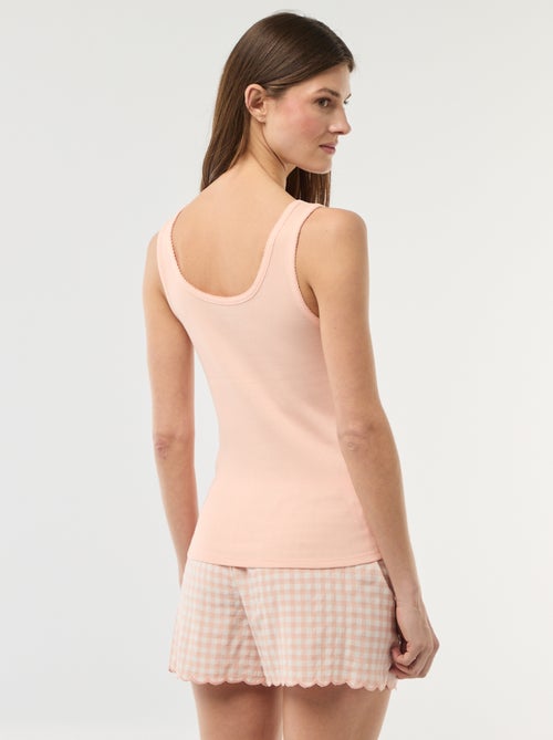 Completo pigiama corto a quadretti - 2 pezzi - Kiabi