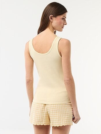 Completo pigiama corto a quadretti - 2 pezzi