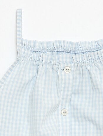 Completo pigiama corto a quadretti Vichy - 2 pezzi