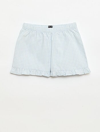 Completo pigiama corto a quadretti Vichy - 2 pezzi