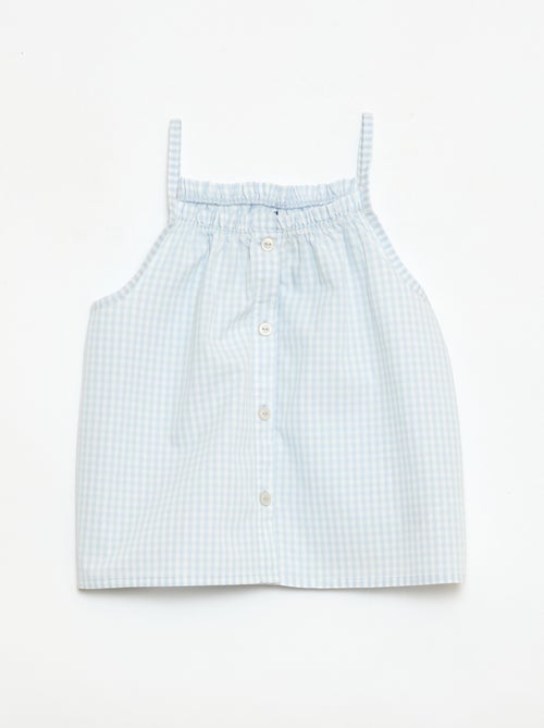 Completo pigiama corto a quadretti Vichy - 2 pezzi - Kiabi