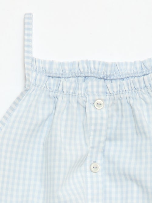 Completo pigiama corto a quadretti Vichy - 2 pezzi - Kiabi