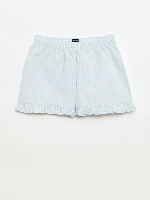 Completo pigiama corto a quadretti Vichy - 2 pezzi - Kiabi