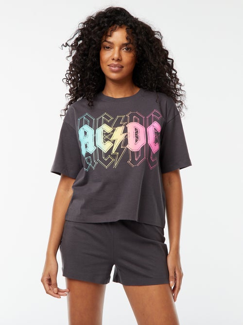 Completo pigiama corto 'ACDC' - 2 pezzi - Kiabi