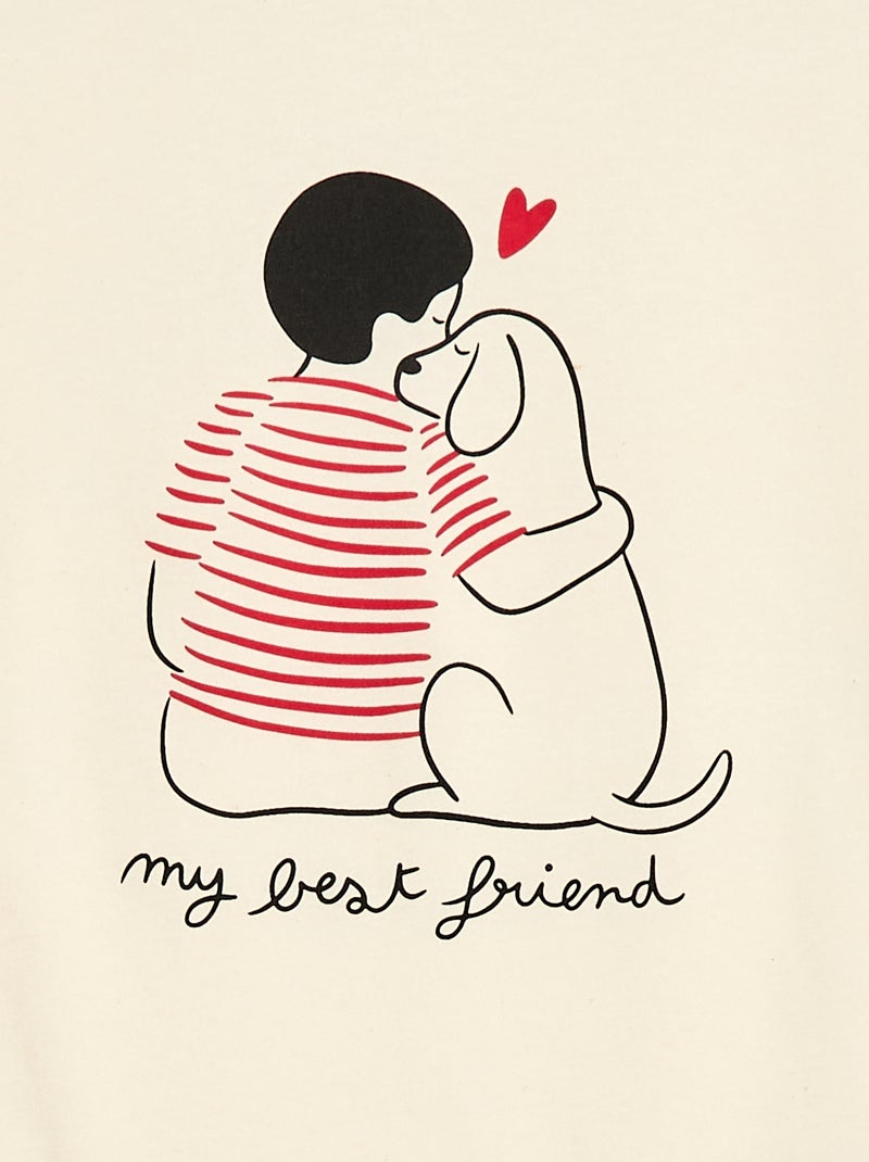 Completo pigiama corto 'Agathe Sorlet x Kiabi' - San Valentino Bianco - Kiabi