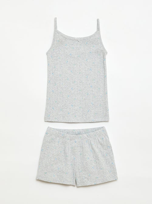 Completo pigiama corto canotta + shorts a fantasia - 2 pezzi - Kiabi