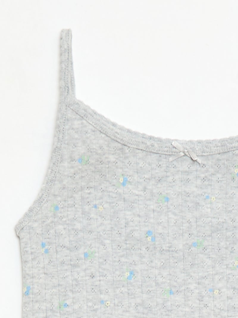 Completo pigiama corto canotta + shorts a fantasia - 2 pezzi Grigio - Kiabi