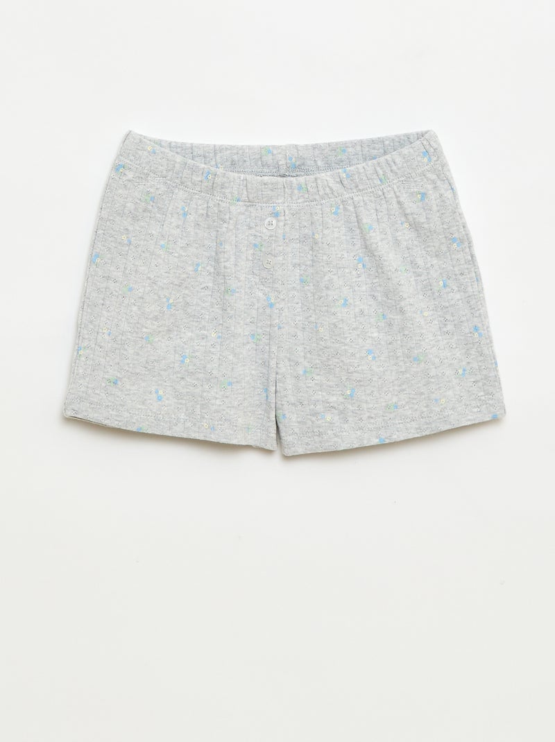 Completo pigiama corto canotta + shorts a fantasia - 2 pezzi Grigio - Kiabi