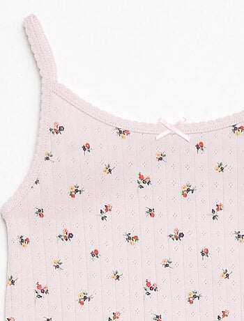 Completo pigiama corto canotta + shorts a fantasia - 2 pezzi