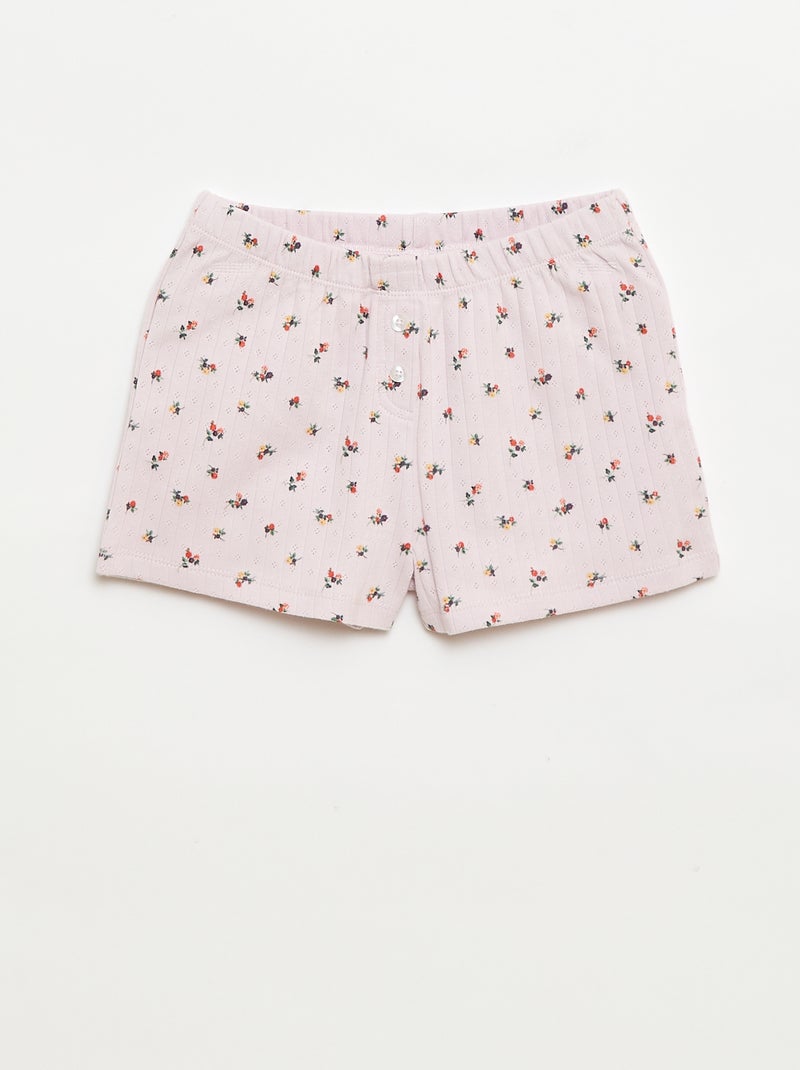 Completo pigiama corto canotta + shorts a fantasia - 2 pezzi Viola - Kiabi