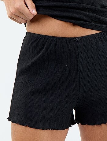 Completo pigiama corto in maglia pointelle - 2 pezzi