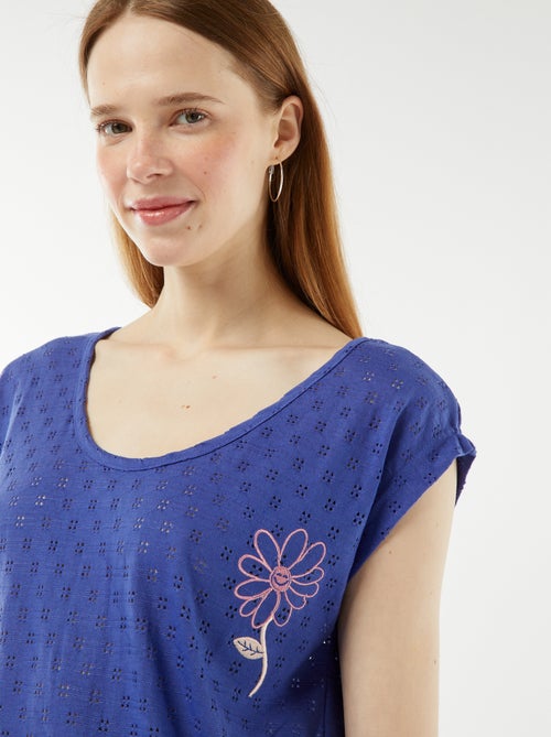 Completo pigiama corto in pointelle shorts + t-shirt - 2 pezzi - Kiabi