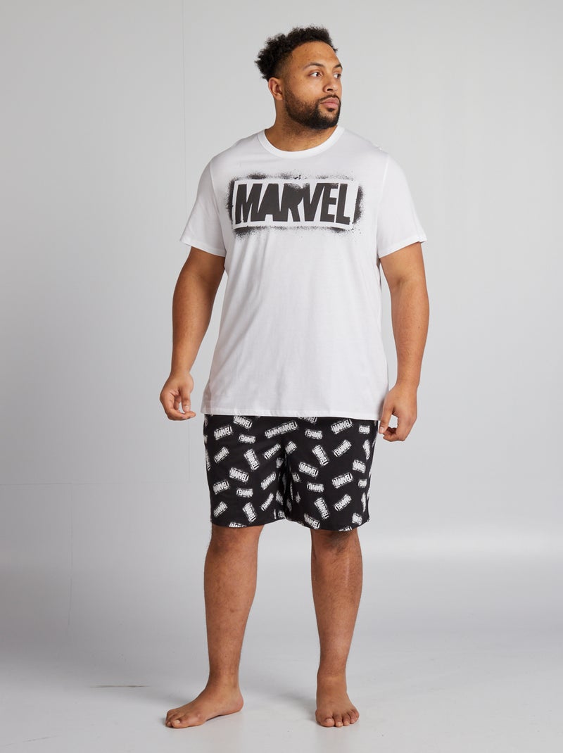 Completo pigiama corto 'Marvel' t-shirt + shorts - 2 pezzi NERO - Kiabi