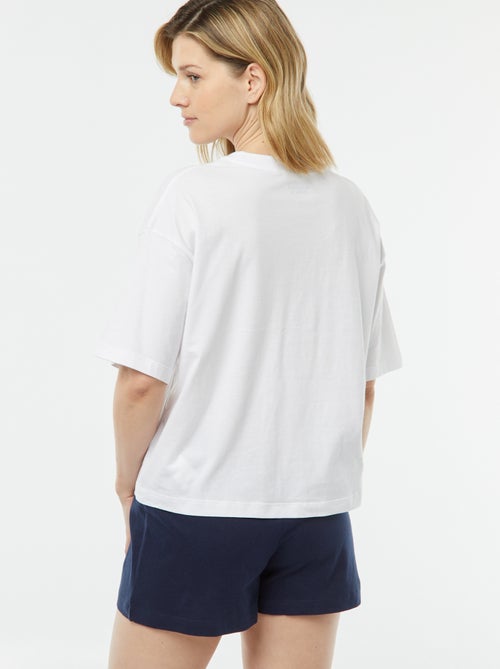 Completo pigiama corto 'Monsieur Madame' - 2 pezzi - Kiabi