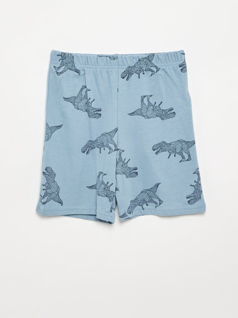Completo pigiama corto short + t-shirt - 2 pezzi Blu - Kiabi