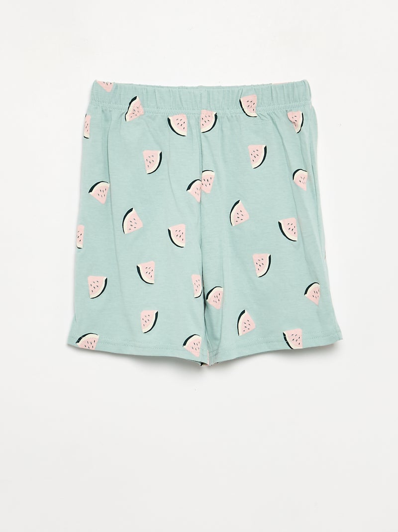 Completo pigiama corto short + t-shirt - 2 pezzi Rosa - Kiabi