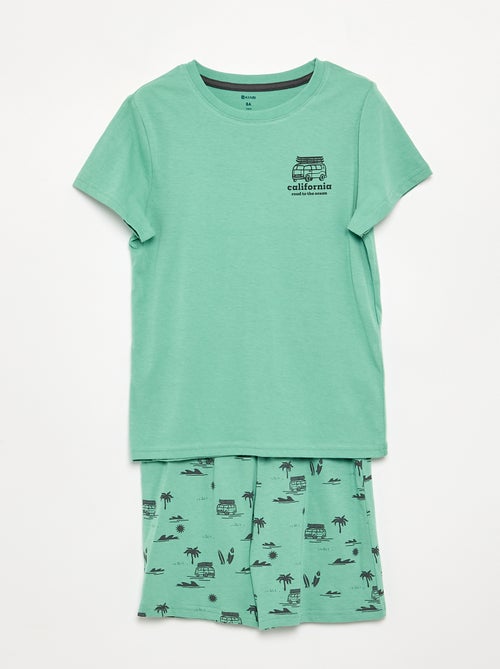 Completo pigiama corto short + t-shirt - 2 pezzi - Kiabi