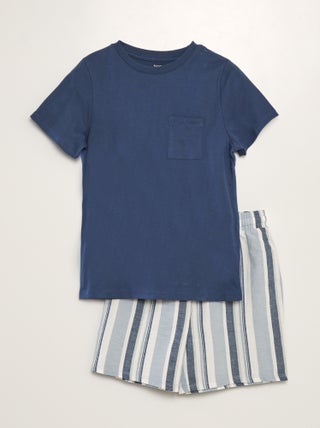 Completo pigiama corto shorts + t-shirt - 2 pezzi