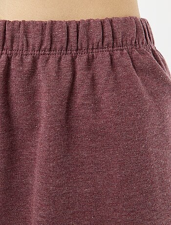 Completo pigiama corto shorts + t-shirt con ricami - 2 pezzi