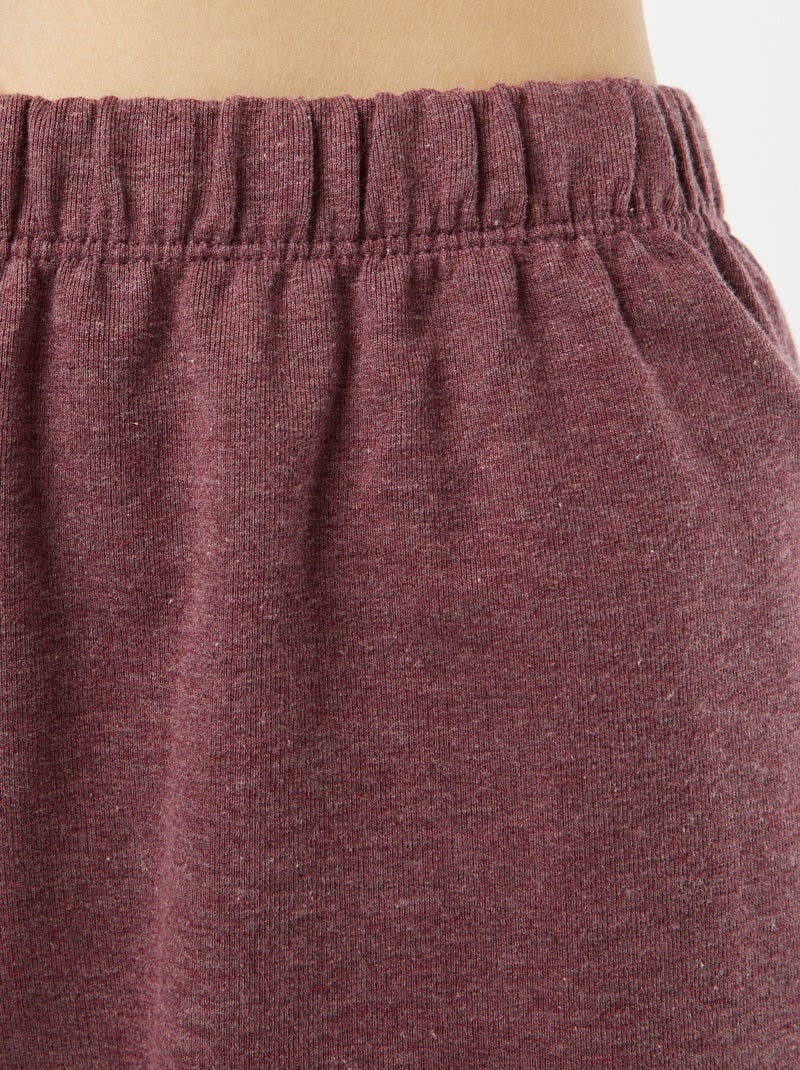 Completo pigiama corto shorts + t-shirt con ricami - 2 pezzi viola - Kiabi