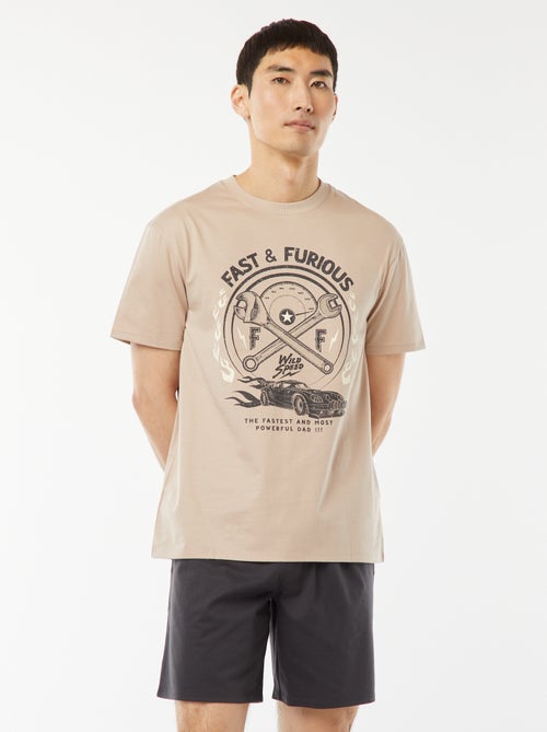 Completo pigiama corto shorts + t-shirt 'Fast and Furious' -  2 pezzi - Kiabi