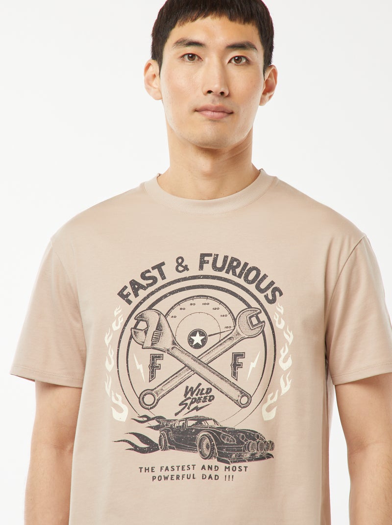Completo pigiama corto shorts + t-shirt 'Fast and Furious' -  2 pezzi MARRONE - Kiabi