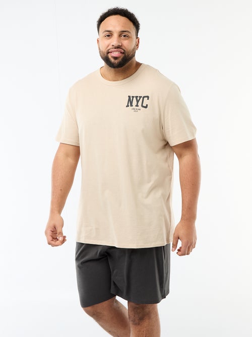 Completo pigiama corto t-shirt + pantaloncini - 2 pezzi - Kiabi