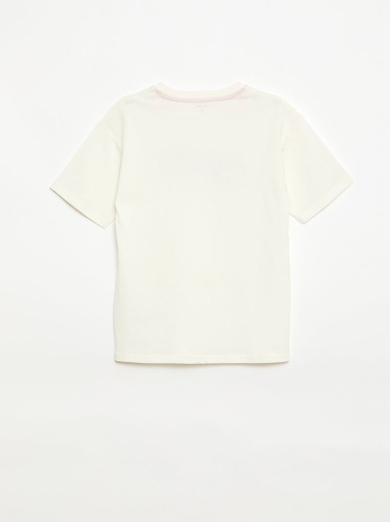 Completo pigiama corto t-shirt + pantaloncini - 2 pezzi Bianco - Kiabi