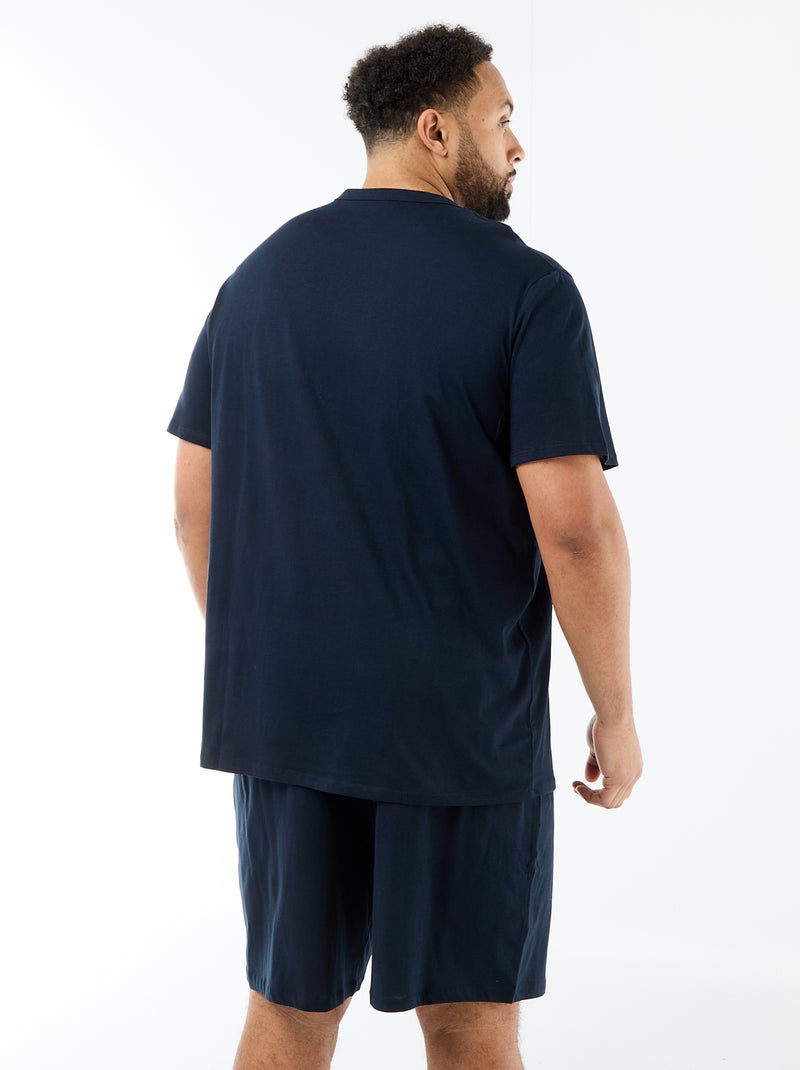 Completo pigiama corto t-shirt + pantaloncini - 2 pezzi Blu - Kiabi